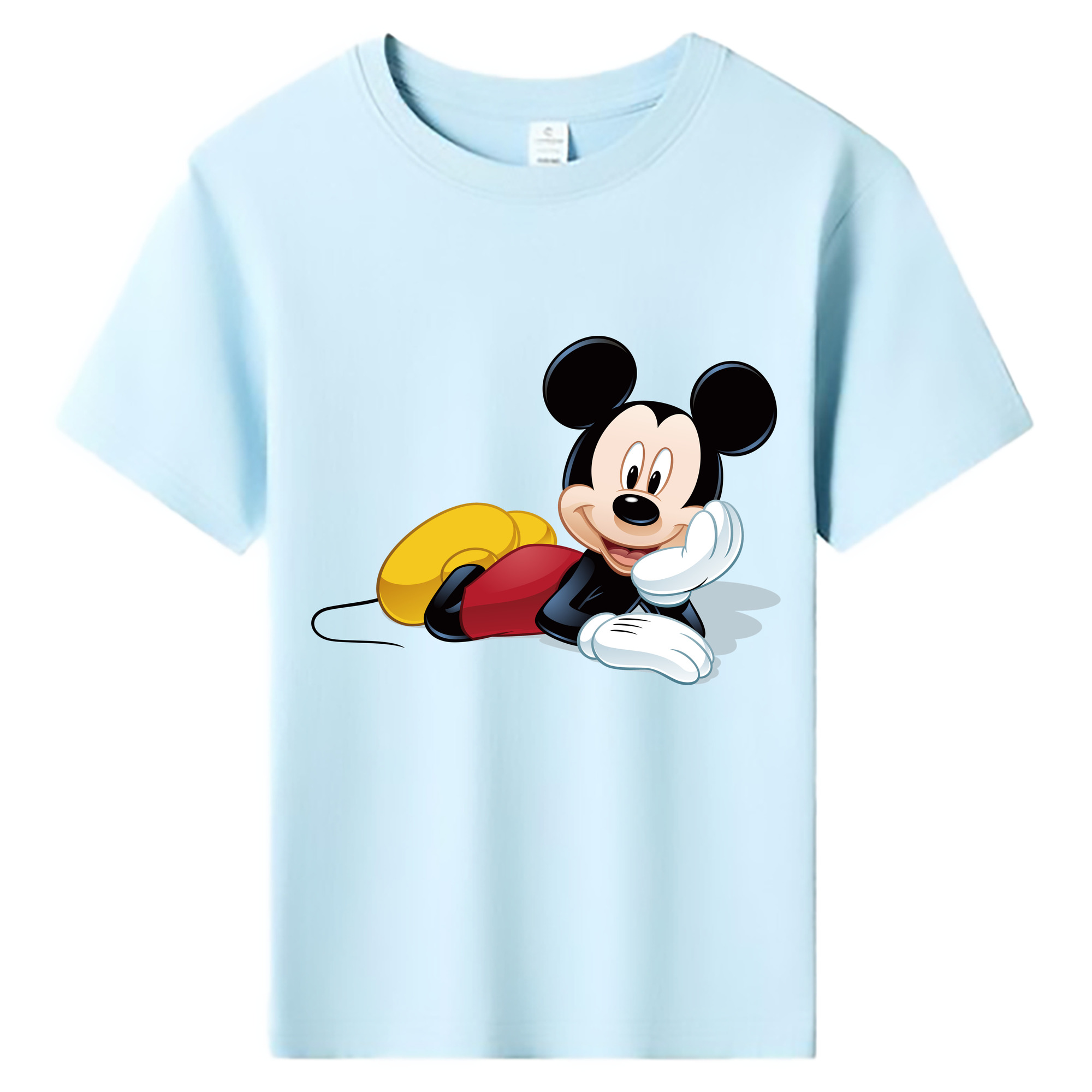 ミッキーマウス Mickey Mouse 綿100％キッズTシャツ（フロントプリント）